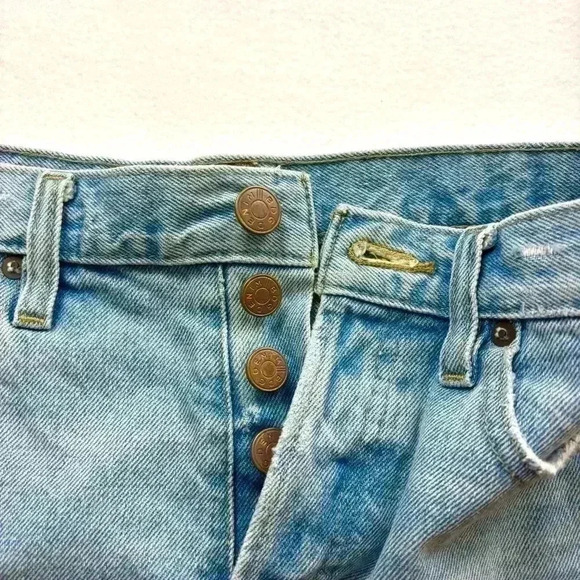 BDG Mid-Rise Tomgirl Button Fly Cheeky Denim Fray Cuffed Jean Short Size 27 - Picture 11 of 13